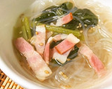 簡単！節約、ダイエット◎中華風春雨スープ作り方4写真