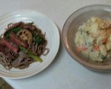 蕎麦パスタ肉のせ（血管ダイエット1185作り方3写真