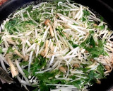 簡単！もやしとキノコと水菜のピリ辛ナムル作り方1写真
