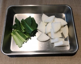 ずぼらおかず❁大根と小松菜の揚げ炒め作り方1写真