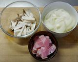 卵不要!マヨで簡単♪カルボナーラ風パスタ作り方1写真