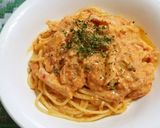蒸し鶏のトマトクリームパスタ作り方12写真
