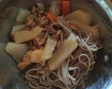 ハヤトウリのきんぴら納豆蕎麦作り方3写真