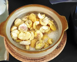 アウトドア飯　土鍋でほくほく栗ごはん♪作り方3写真