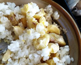 アウトドア飯　土鍋でほくほく栗ごはん♪作り方4写真