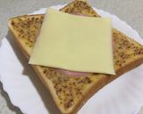 ハニーマスタードハムチートースト作り方2写真