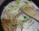 キャベツとハムのクリームパスタ作り方3写真