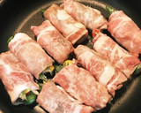 チーズと野菜の肉巻きははつゆ甘たれからめ作り方4写真