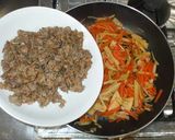 チンジャオロースー風セリと牛肉の炒めもの作り方10写真