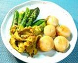 帆立バター醤油→帆立ひもカレー粉炒め作り方3写真