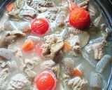 トマトいりもつ煮込み作り方4写真