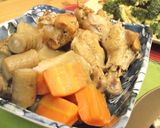 圧力鍋で♪手羽元と根菜の生姜醤油煮作り方12写真