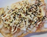 白菜軸の味噌おかかトースト作り方4写真