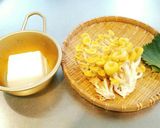 ☆たもぎ茸と豆腐と大葉の味噌汁☆作り方1写真