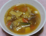 お鍋残り野菜に+してけんちん鍋風+うどん作り方5写真