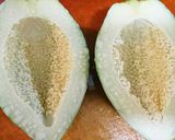 青パパイヤとベーコンの炒めもの作り方1写真