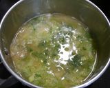 簡単！小松菜ツナ豆腐のお味噌汁作り方1写真