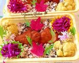 もみじと菊（開花宣言）ささみカツ玄米弁当作り方2写真