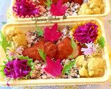 もみじと菊（開花宣言）ささみカツ玄米弁当作り方3写真