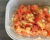 もち麦ハンバーグに簡単みぞれトマト作り方1写真