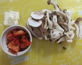 きのことキムチのクリームチーズ和え　簡単作り方1写真