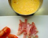 5分。とろとろ卵のチーズトマト炒め作り方1写真