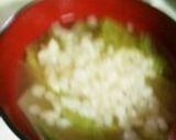 白菜の味噌汁にヘルシ～擦り胡麻とえごま油作り方9写真