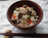 鶏ごぼうご飯♪作り方3写真