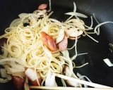 ふわとろ玉子の粗びきウインナースパゲティ作り方3写真