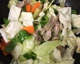 野菜と豚肉のうま味噌炒め作り方3写真