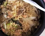 新生姜が香る♪鮭ときのこの炊き込みご飯作り方5写真