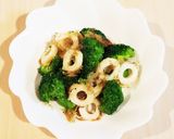 ブロッコリーと竹輪のオリーブ醤油あえ作り方3写真