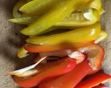 カラーパプリカのソテー作り方1写真