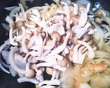 ヘルシー★エビときのこの明太豆乳パスタ作り方4写真