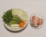 【一人鍋】あっさり味ぽん豚鍋作り方1写真