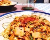 +酢でさっぱり旨辛・麻婆豆腐焼きそば作り方12写真
