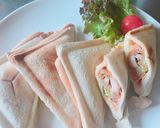朝食に市販のフライドチキンのホットサンド作り方5写真