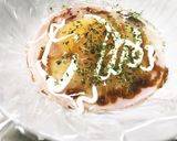 お好み焼き風ハムエッグ作り方1写真