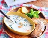わかめスープの豆乳エビチャウダー＊作り方3写真
