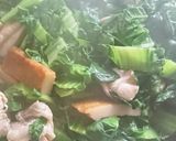 フライパン１つ！生高菜と鶏肉の煮物♪作り方4写真
