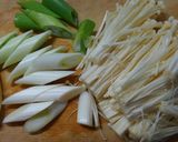 簡単❀朝食♪えのきとネギと豆腐のお吸い物作り方1写真