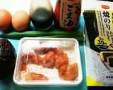 ｱﾎﾞｶﾄﾞと明太子、温泉卵のせ丼だょ♪作り方1写真