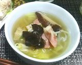 白菜と椎茸の懐かしスープ中華風作り方5写真