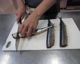 秋刀魚ときのこのあっさりパスタ作り方2写真