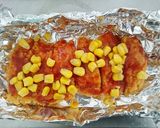 冷凍骨なしフライドチキンでチキンピッツァ作り方5写真