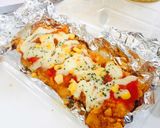 冷凍骨なしフライドチキンでチキンピッツァ作り方10写真