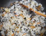 ひじきの煮物リメーク＊高菜ひじき炒飯作り方2写真