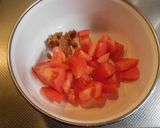 超簡単★えごま油deトマトの梅干し和え✿作り方1写真