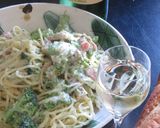 ブロッコリと厚切ベーコンのクリームパスタ作り方15写真