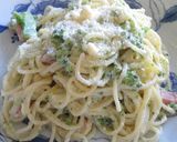 ブロッコリと厚切ベーコンのクリームパスタ作り方14写真